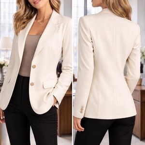 Wilfred Off-White Tailored Blazer – Size 4 | Classic Chic Staple